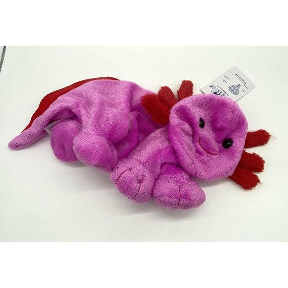 Build A Bear Pink Sparkle Axolotl Valentine Lot Plush Hoodie Carrier Unstuffed - Picture 2 of 8